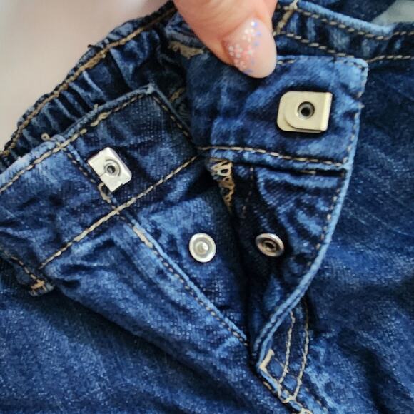 BabyGap Toddler Elastic Waist Dark Wash Denim Blue Jeans Size 18-24 Months - Picture 4 of 6